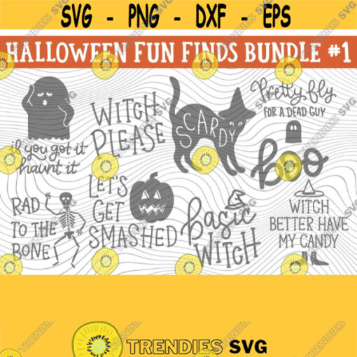 Halloween Finds Bundle SVG PNG Print Files Sublimation Cutting Files For Cricut Halloween Designs Funny Halloween Basic Witch Fall Design 456