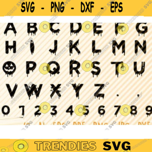 Halloween Font SVGHalloween Alphabet Letters and Numbers Symbols Bundle Halloween Monogram Scary Font Symbols Halloween Vector Design 92 copy