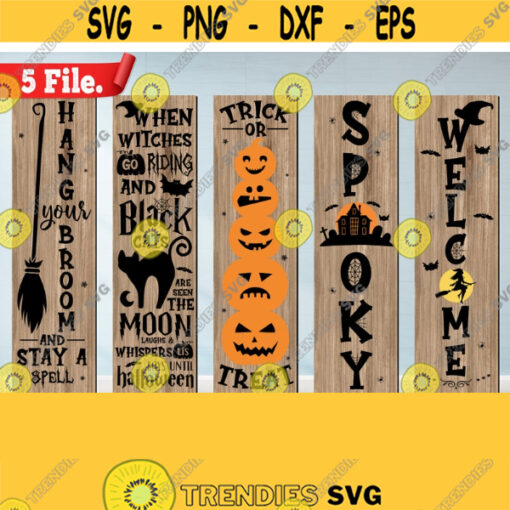 Halloween Front Porch Sign SVG Bundle Two Halloween SVG Halloween Welcome Sign Halloween SVG Bundle svg Bundle svg files for cricut Design 454