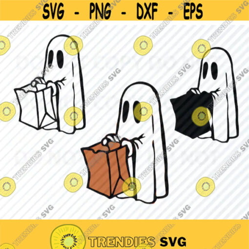 Halloween Ghosts SVG Files For Cricut Silhouette Vector Images Clipart Cutting Files SVG Image Trick or treat Eps Png Dxf Clip Art Design 515