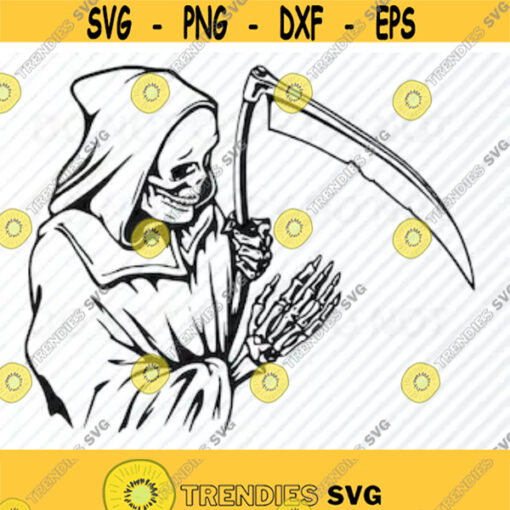 Halloween Grim Reaper SVG Files For Cricut Silhouette Vector Images Clipart Cutting Files SVG Image Halloween Clip Art Eps Png Dxf Design 142