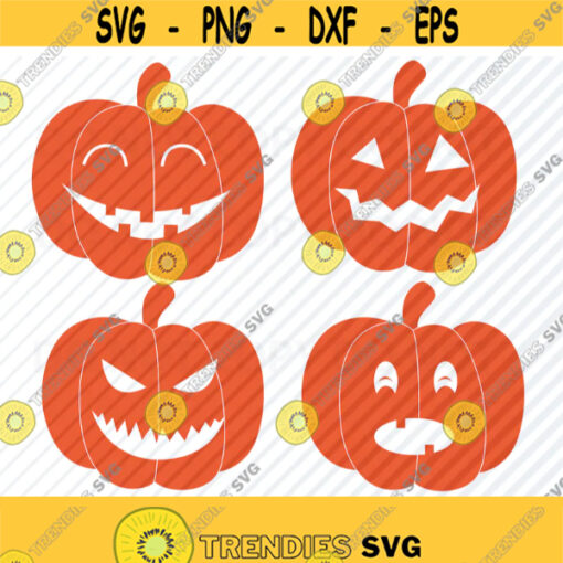 Halloween Jack o lantern Bundle SVG Files For Cricut Silhouette Vector Images Clipart Cutting Files SVG Image Clip Art Eps Png Dxf Design 519