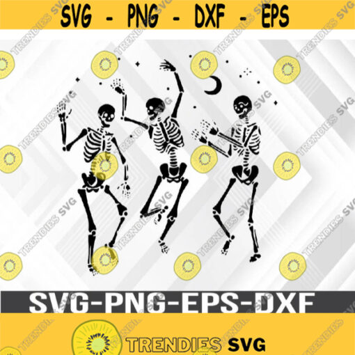 Halloween Party Dancing Skeleton Svg Eps Png Dxf Digital Download Design 323