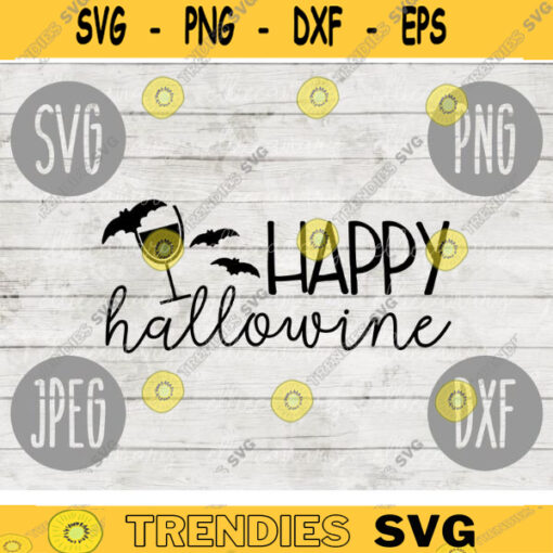 Halloween SVG Happy Hallowine Wine Bats svg png jpeg dxf Silhouette Cricut Commercial Use Vinyl Cut File Fall Witch Broom 464