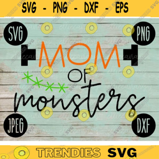 Halloween SVG Mom of Monsters svg png jpeg dxf Silhouette Cricut Commercial Use Vinyl Cut File Fall Witch Broom 1561