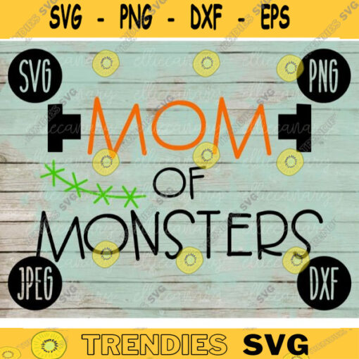 Halloween SVG Mom of Monsters svg png jpeg dxf Silhouette Cricut Commercial Use Vinyl Cut File Fall Witch Broom 2550