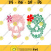 Halloween Skull Flowers Cuttable SVG PNG DXF eps Designs Cameo File Silhouette Design 1622