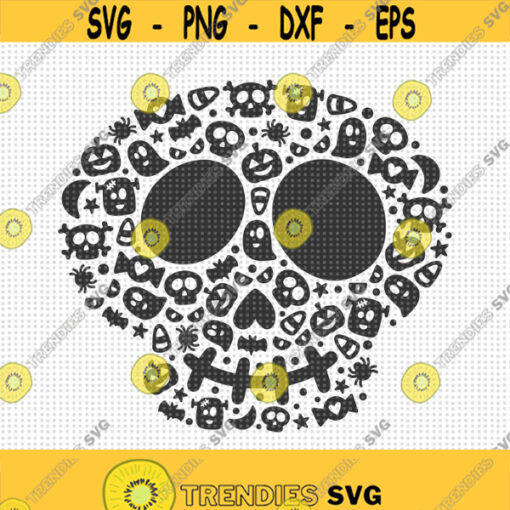 Halloween Skull SVG Smiley Skull Svg Cute Skull SVG Halloween Skeleton Svg Kids Halloween Shirt Happy Halloween Svg Halloween Pattern Design 118