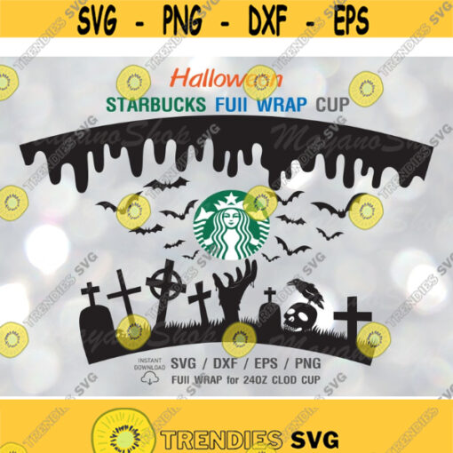 Halloween Starbucks Cup svg Halloween svg Starbuck Cup SVG DIY Venti for Cricut 24oz venti cold cup Digital Download Design 85
