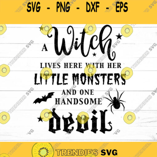 Halloween Svg Witch Svg Devil Svg Little Monster Svg Spooky Svg Halloween Sign Svg Svg files for Cricut Sublimation Designs