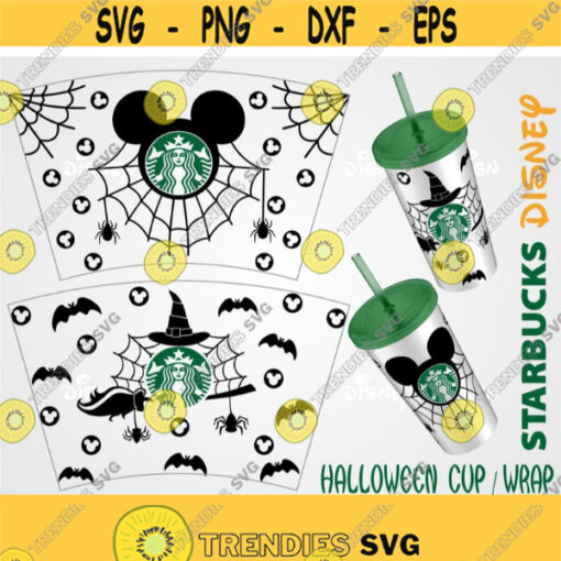 Halloween SvgDisney Witch Starbucks Full Wrap for Venti Cold CupMinnie Mouse SvgSeamless Full WrapStarbucks SvgMickey Mouse SvgSvgPng Design 216