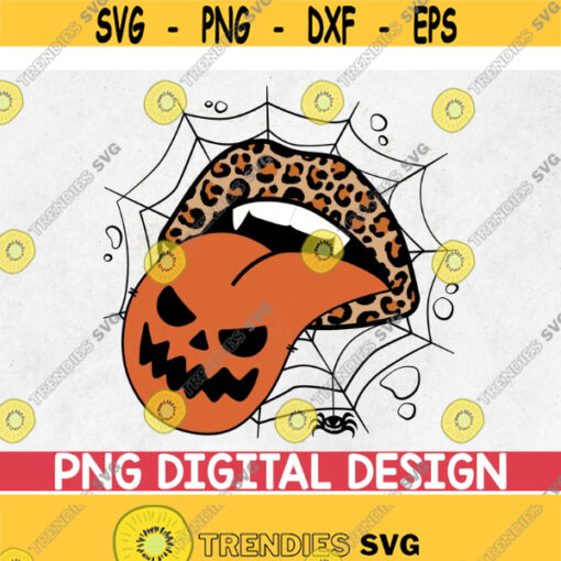 Halloween Tongue PNG Vampire Lips PNG Sublimation Design Pumpkin Lips PNG Halloween Png Transparent Background Instant Download Design 1106