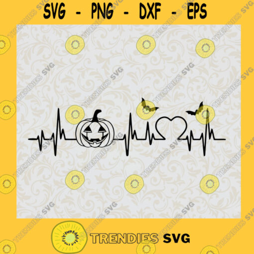 Halloween pumpkin heartbeat SVG Pumpkin Halloween SVG Happy Halloween Gifts