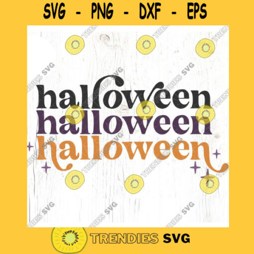 Halloween stacked boho SVG cut file Retro halloween svg boho halloween shirt svg boho spooky svg Commercial Use Digital File