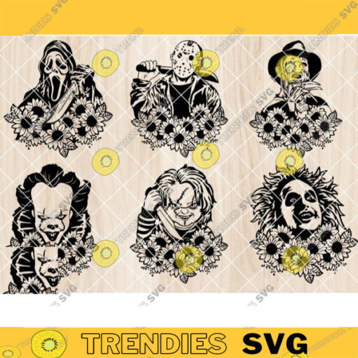 Halloween svg bundle Halloween svg Horror Movie Svg Ghost svg Hocus Pocus svg Sunflowers svg halloween svg files for cricutSilhouette 4 copy