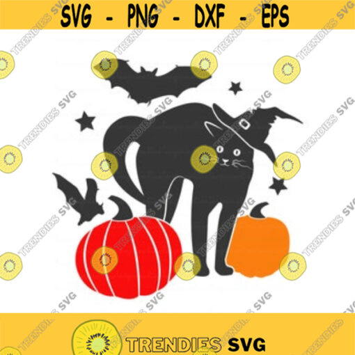 Halloween svg cat svg pumpkin svg bat svg png dxf Cutting files Cricut Cute svg designs print for t shirt Design 972