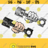 Hand Holding Piston Biker Fix Repair Service Shop Mechanic Auto Car Part Garage Design Element Logo Svg PngDesign 895