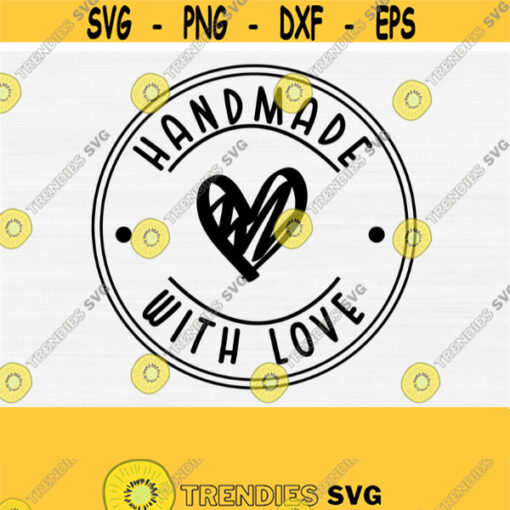 Handmade With Love Svg Files for Cricut Handmade Svg Mothers Day Card Svg Handdrawn Heart SvgSmall Business Shop Owner Svg for Stickers Design 402