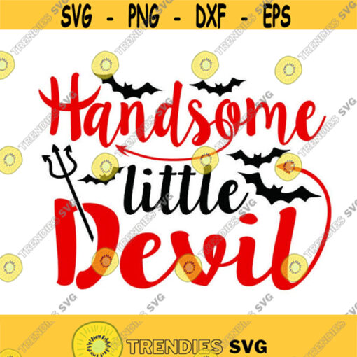 Handsome little Devil baby Halloween Cuttable SVG PNG DXF eps Designs Cameo File Silhouette Design 1158