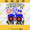 Happy 4th of July 4th Of July Monster Truck 4th Of July svg Boys 4th Of July Fourth Of July Boys 4th Of July svg PNG JPGCut File SVG Design 189
