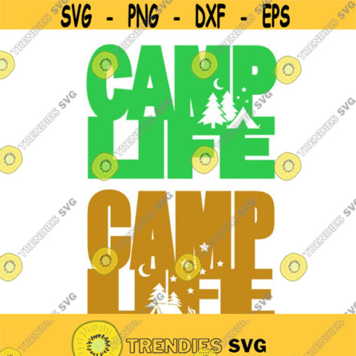 Happy Camper Life Cuttable Design SVG PNG DXF eps Designs Cameo File Silhouette Design 1090