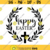 Happy Easter Cross Decal Files cut files for cricut svg png dxf Design 55