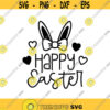 Happy Easter Hearts Decal Files cut files for cricut svg png dxf Design 87