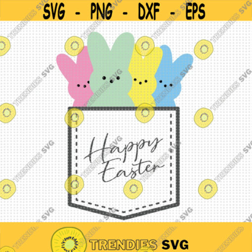 Happy Easter Peeps Pocket SVG Easter Peeps SVG Happy Easter Svg Pocket Svg Peeps in a pocket Svg Peeps Clip Art Shirt Pocket Svg Design 112