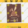 Happy Easter Sign. Chocolate Cute Printable Easter Bunny Wall Art. Kids Happy Easter Decor. Peep Bunny Poster JPG PDF Digital Download Design 312