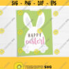 Happy Easter Sign. Cute Printable Easter Bunny Egg Wall Art. Kids Easter Party Decor. Egg with Ears Poster JPG PDF Digital Instant Download Design 338