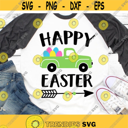 Happy Easter Svg Easter Eggs Truck Svg Easter Truck Svg Easter Sign Svg Carrot Rabbit Easter Shirt Svg Cut Files for Cricut Png Dxf Design 6434.jpg