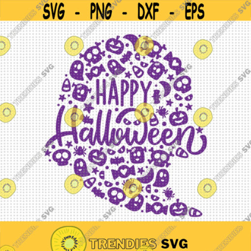 Happy Halloween Ghost SVG Ghost Svg Happy Halloween Shirt Svg Halloween Pattern Ghost Ghost Shirt Svg Halloween Cut File Boo Svg Design 159