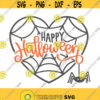 Happy Halloween Heart SVG Halloween SVG Fall Svg Spider Web Heart Svg Spider Svg Halloween Shirt Svg Love Halloween Svg Spooky Heart Design 168