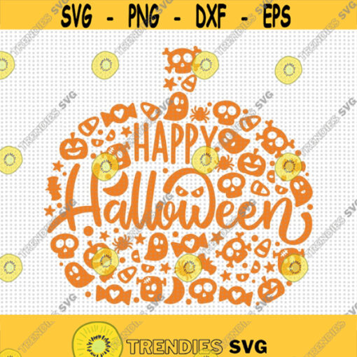 Happy Halloween Pumpkin SVG Halloween Pumpkin Svg Halloween Pattern Svg Cute Halloween Pattern Kids Halloween Shirt Halloween Cut File Design 360