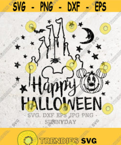Happy Halloween SVGDisney Halloween SvgPumpkin Jack Svg File DXF Silhouette Print Cricut Cutting SVG T shirt Design Png Mickey Pumpkin Design 28