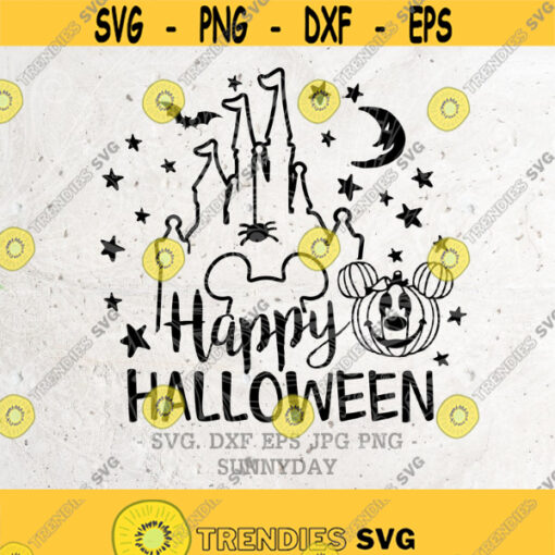 Happy Halloween SVGDisney Halloween SvgPumpkin Jack Svg File DXF Silhouette Print Cricut Cutting SVG T shirt Design Png Mickey Pumpkin Design 28