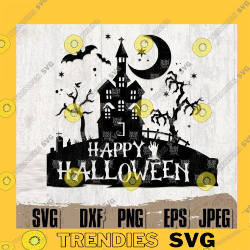 Happy Halloween svg 2 Halloween Shirt svg Halloween Clipart Halloween Cutfile Horror svg Spooky svg Haunted House svg Scary Clipart copy