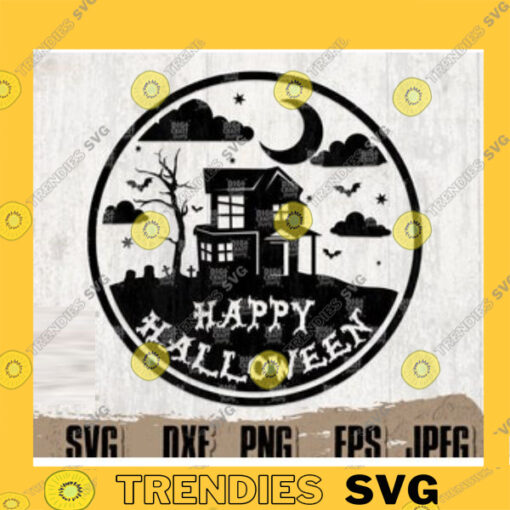 Happy Halloween svg 5 Haunted House svg Halloween Clipart Halloween Shirt svg Halloween Cutfile Horror svg Spooky svg Halloween Decal copy