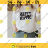 Happy Hippie SVG. Good Vibes Svg. Hippie Svg. Boho Svg. Wavy Letters Svg. Happy Svg. Trendy Svg. Hippie Soul Svg. Retro Svg. Dxf for Cricut.