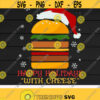 Happy Holidays with Cheese svgChristmas cheeseburgerSanta ClausDigital downloadPrintCut files Design 437