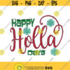 Happy Holla Days Christmas Design Monogram Machine Embroidery INSTANT DOWNLOAD pes dst Design 826