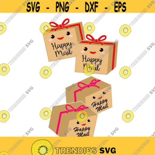 Happy Mail Box Cuttable Design SVG PNG DXF eps Designs Cameo File Silhouette Design 1358