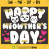 Happy MeowtherS Day Svg Three Cat Face Svg Cat Emoji Svg Hearts Svg MotherS Day Svg 1