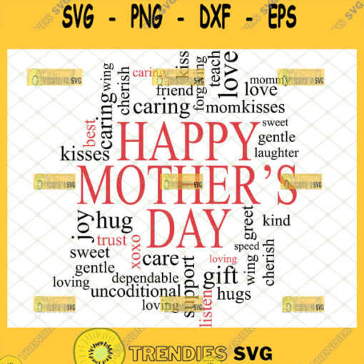 Happy MotherS Day Word Art Svg Funny Gift For Mom Svg Mother Words Svg 1