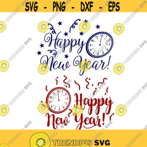 Happy New Year Eve Cuttable Design SVG PNG DXF eps Designs Cameo File Silhouette Design 1001