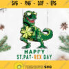Happy Patrex Patrick Day Svg Happy St Pat Rex Day Svg T Rex Svg Four Leaf Clover Svg Dinosaur Svg