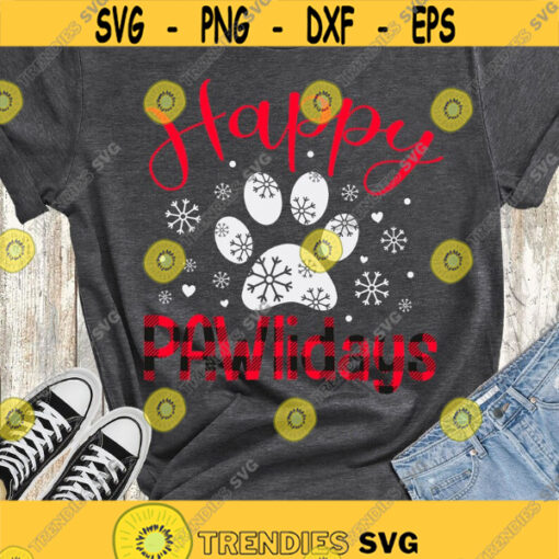 Happy Pawlidays SVG Dog Christmas SVG Dog Lover