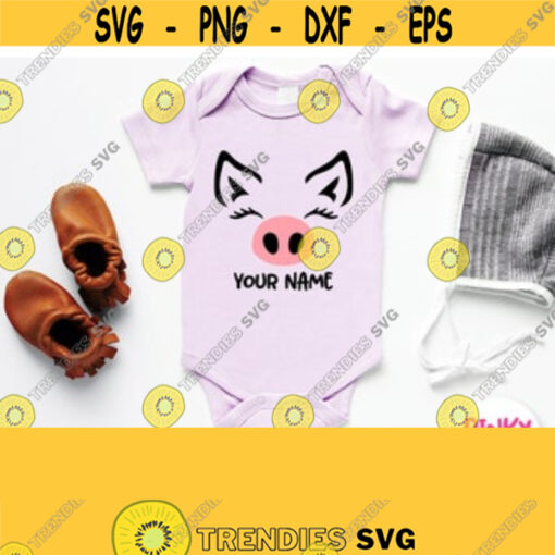 Happy Pig Svg Baby Pig Shirt Svg Cute Infant Design for Boys Girls Toddler Kid Children Cut File for Cricut Silhouette Sublimation Design 83