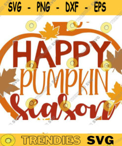 Happy Pumpkin Season Sign Svg Cut File, Vector Printable Clipart Cut File, Fall Quote, Thanksgiving Quote, Autumn Quote Bundle Design -964