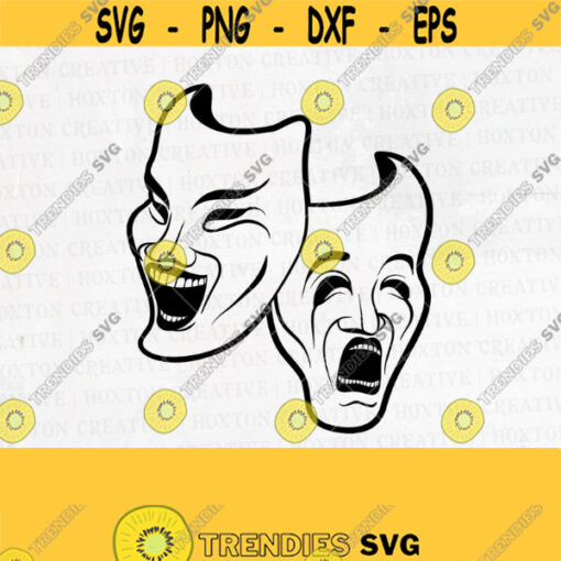 Happy Sad Masks Svg File Laugh Now Cry Later Svg Clown Face Mask Svg Gangster Mask Svg Cutting FilesDesign 691